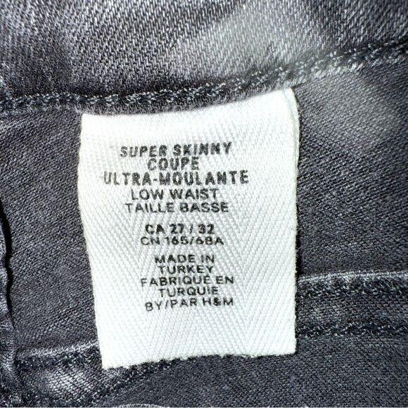 H&M Black Skinny Low Waist Jeans - Picture 6 of 6